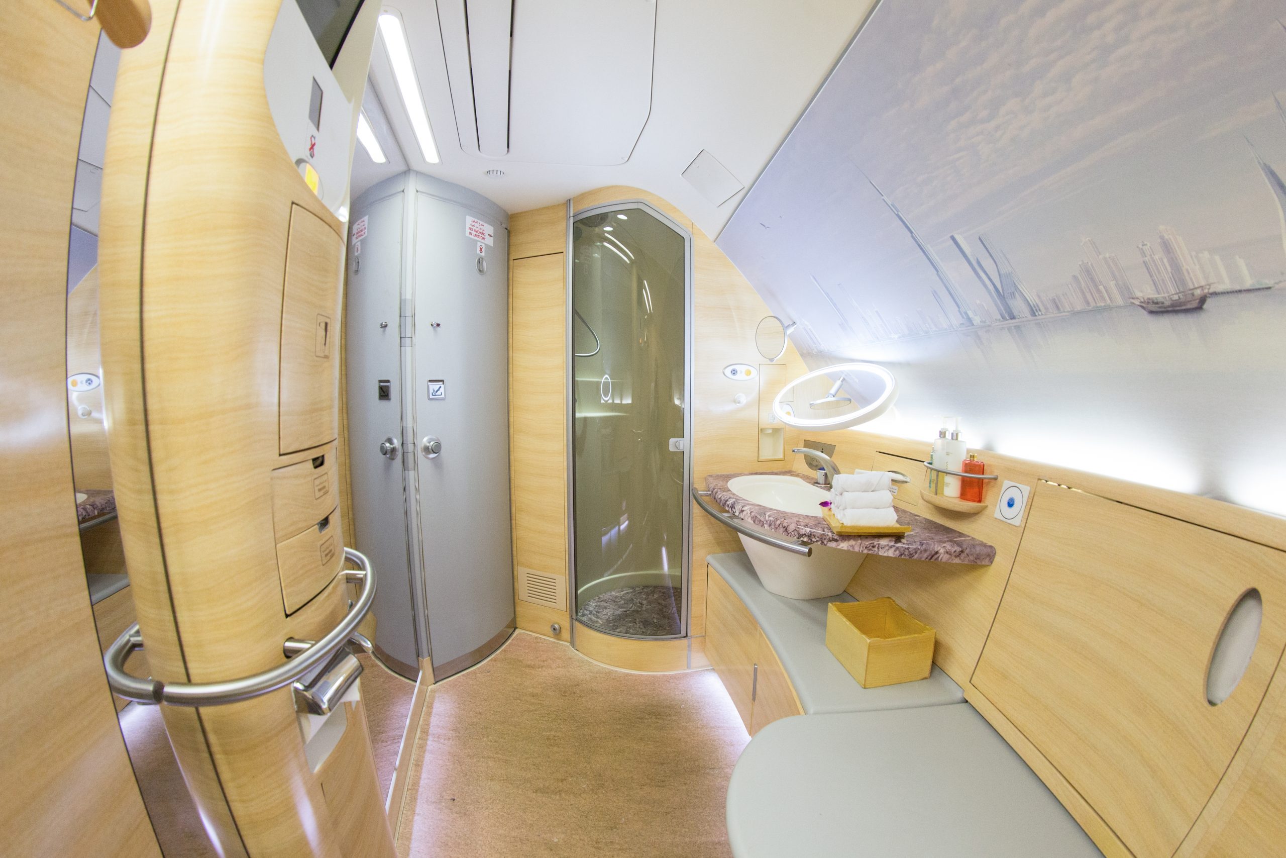 emirates first class suite shower