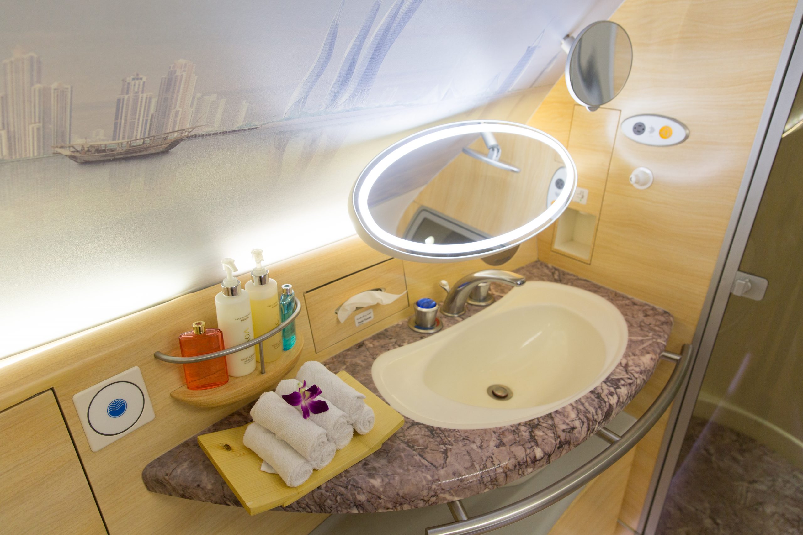 airbus a380 first class bathroom